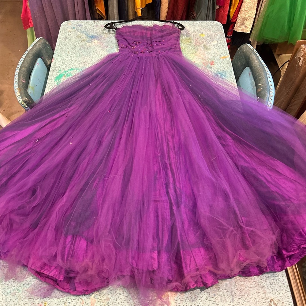 Dramatic Vintage Purple Gown